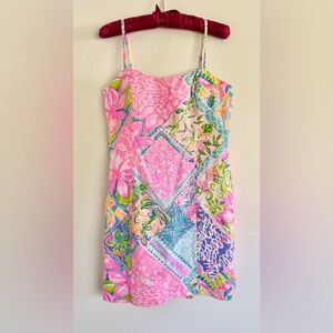 ❌CLEARANCE❌ Lilly Pulitzer Pink and Blue Patchwork Dress